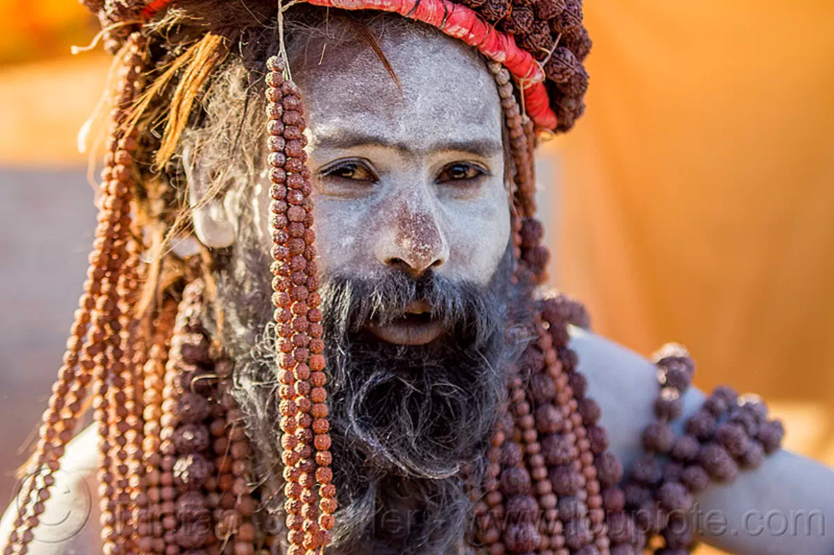 baba with rudraksha beads and vibhuti holy ash (india), beard, hindu, - 14285783006-baba-rudraksha-beads-vibhuti-holy-ash-india