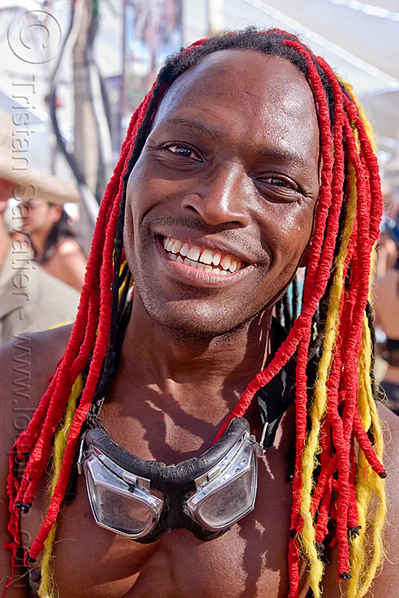 red and yellow dreadlocks - <b>damon knight</b>, african american man, black man, <b>...</b> - 5092268805-red-yellow-dreadlocks-damon-knight