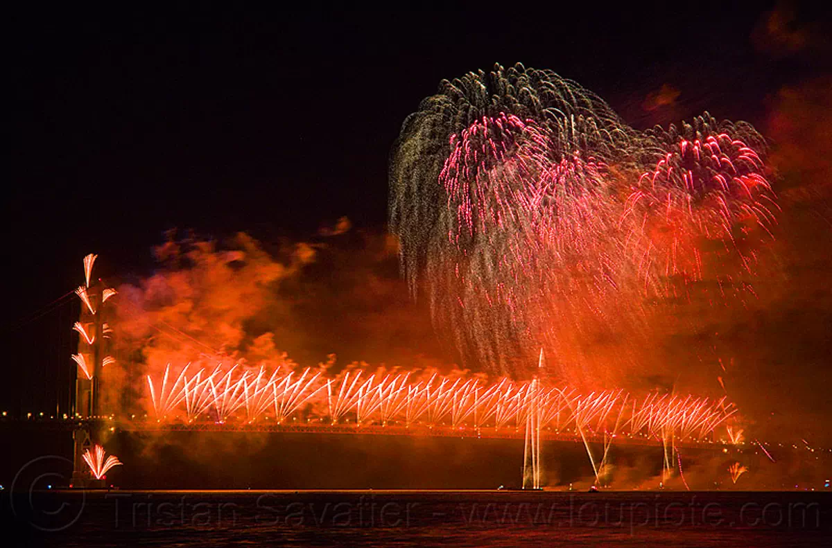 golden gate bridge fireworks, 75th anniversary