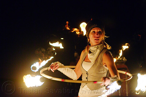 Joanna With Fire Hoop