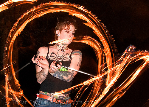 Poi Fire Spinning