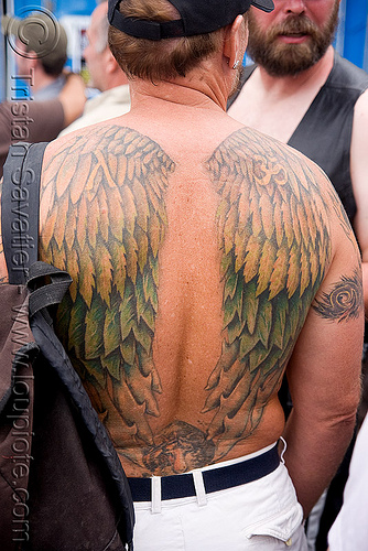 tattoo - angel wings. Angel tattoo - "Dore Alley" - "Up Your Alley Fair" 