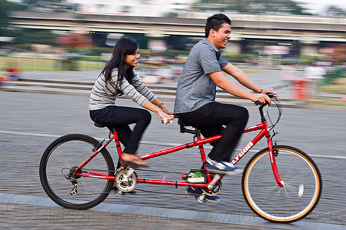 Couple On Tandem