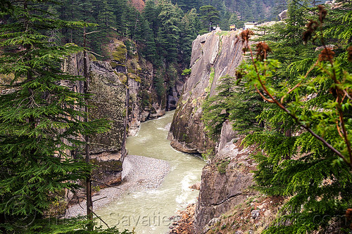 bhagirathi river in narrow canyon (india), bhagirathi river, bhagirathi valley, canyon, cliffs, gorge, landscape, mountain river, mountains, river bed