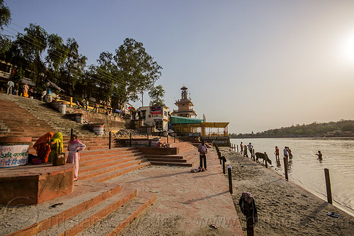ghat on ganges river in rishikesh (india), ganga, ganges river, ghats, rishikesh, stairs, steps