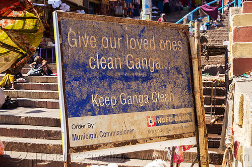 keep ganga clean - dirty sign - varanasi (india), dirt, dirty, environment, ganga, ganges river, ghats, hindu, hinduism, muddy, pollution, sign, varanasi
