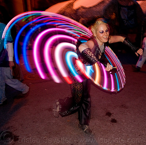 led hoop - burning man decompression, hula hoop, hula hooper, hula hooping, led hoop, light hoop, woman