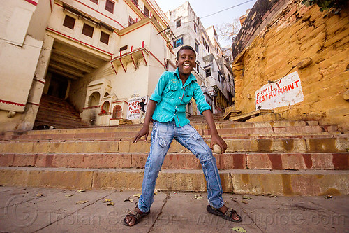 little boy dancing in street - varanasi (india), boy, child, kid, stairs, steps, varanasi