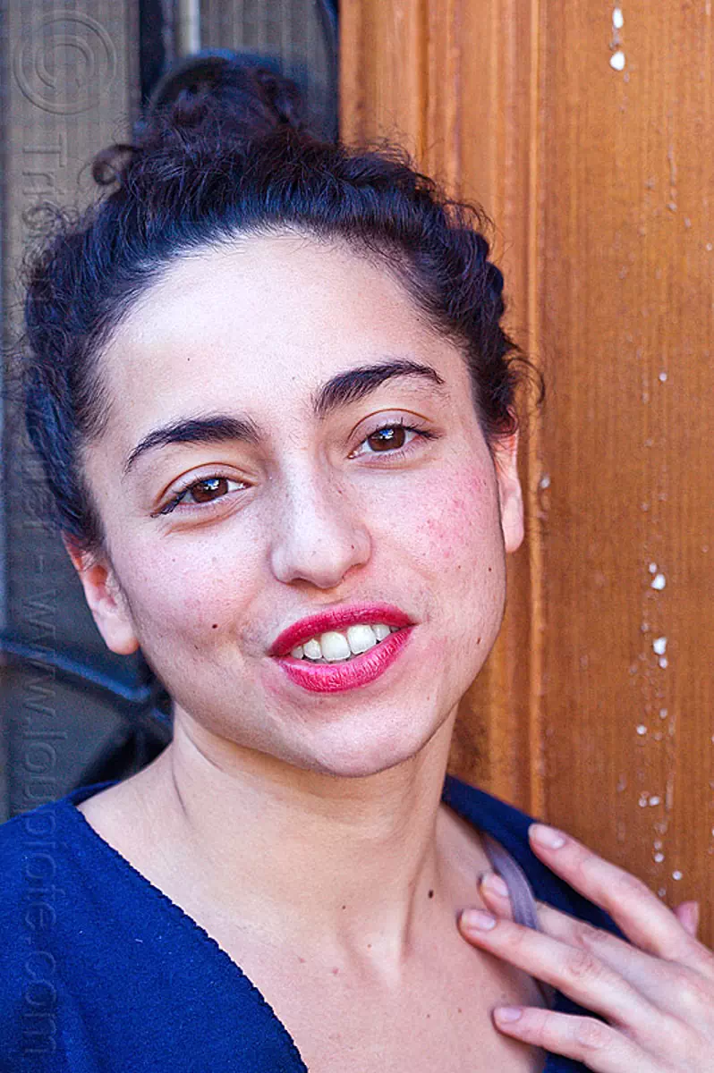 young italian woman portrait, face