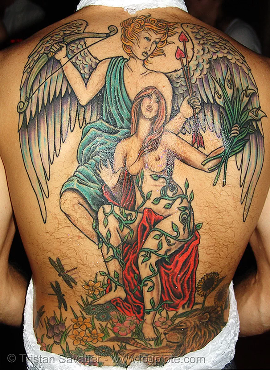 Angel Tattoo Backpiece