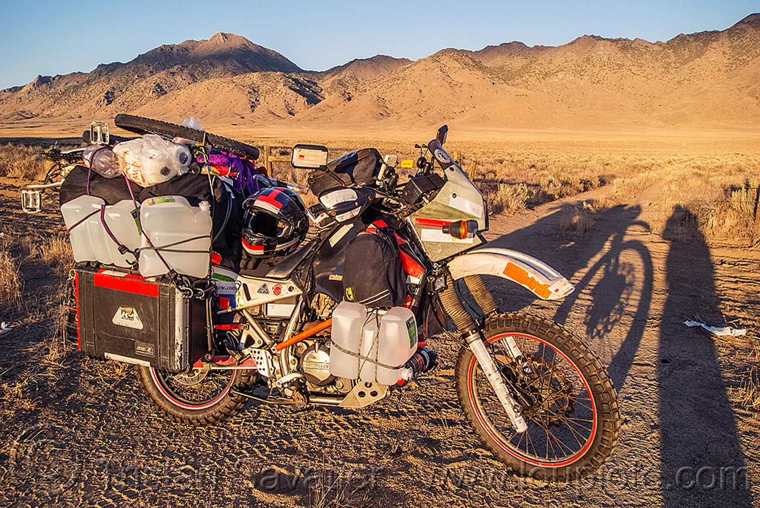 overloaded motorcycle, KLR 650, burning man 2016 #29648547286