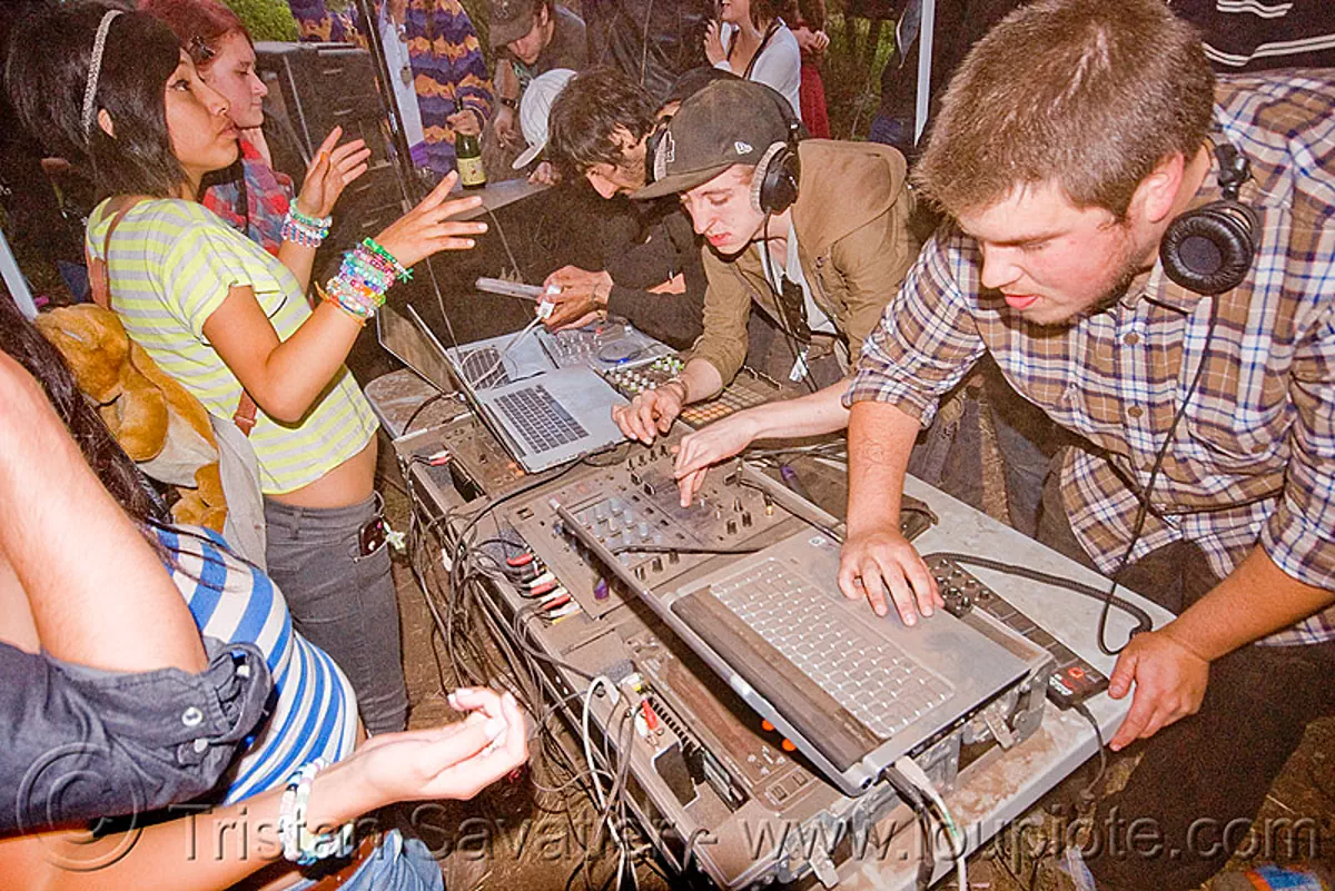 DJs at renegade rave party