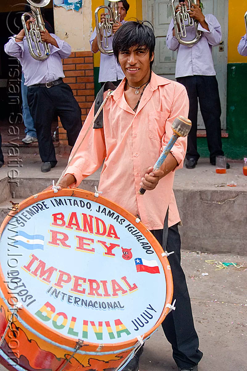 drum player, marching band, banda rey imperial from potosi, carnaval ...