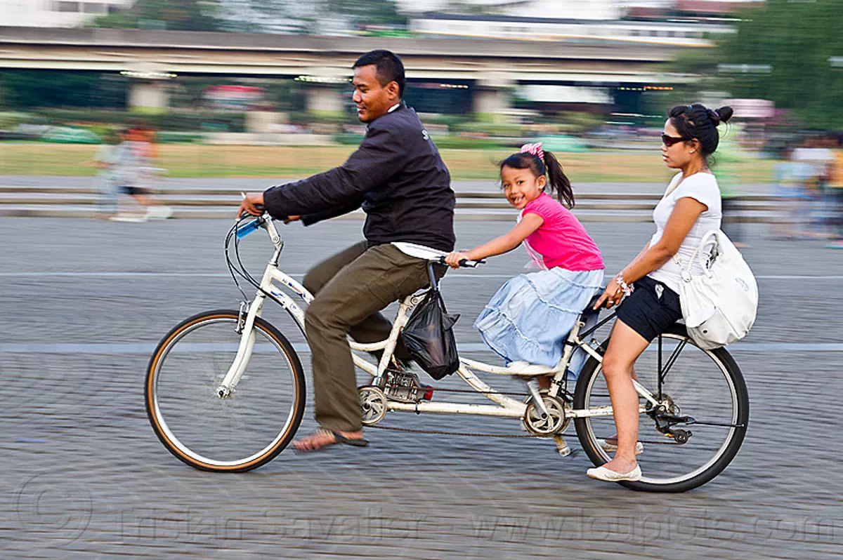 parent and child tandem bike