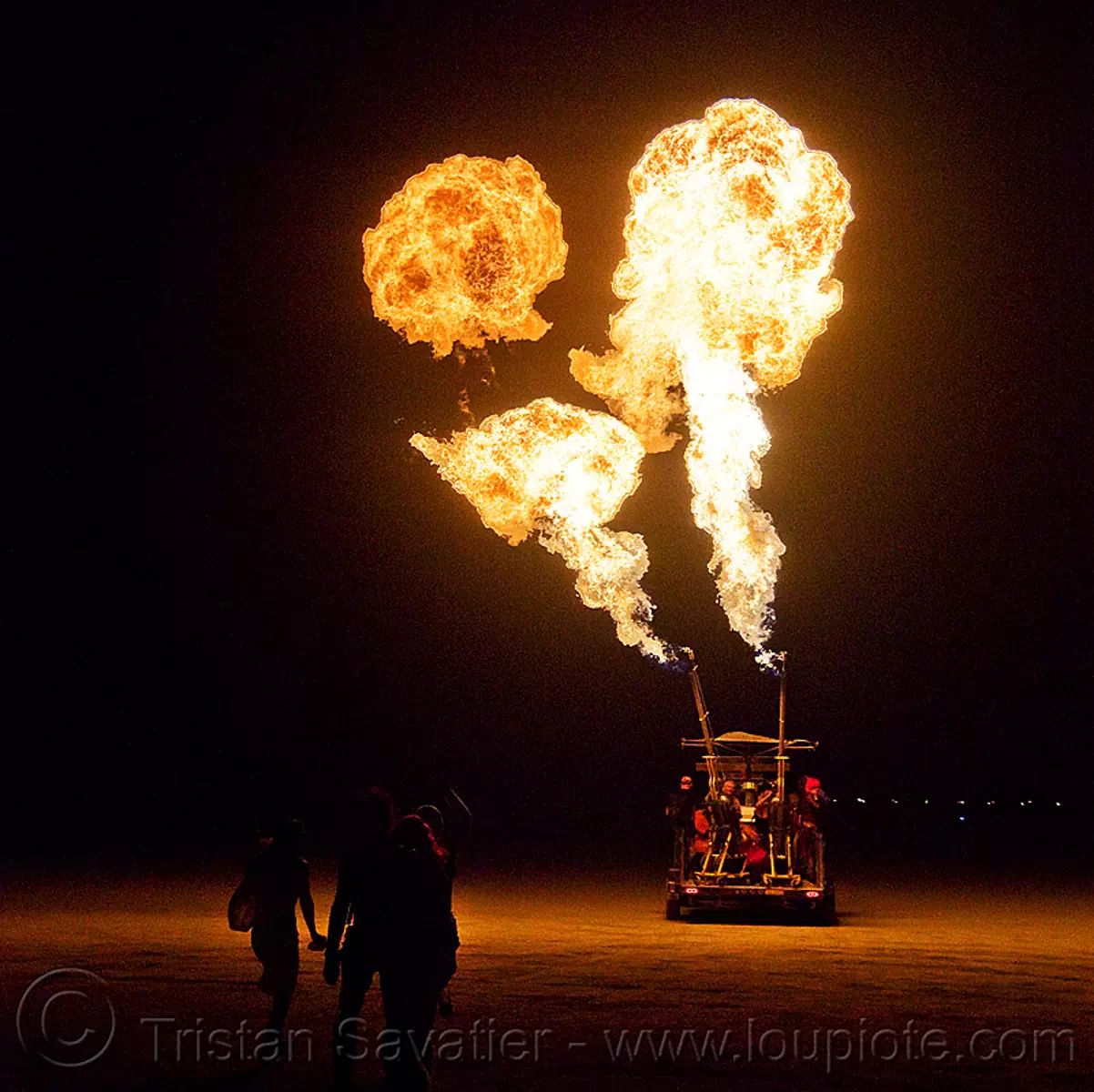 fire cannon, flameall tractor, burning man 2009 | Stock Photo #3909473784