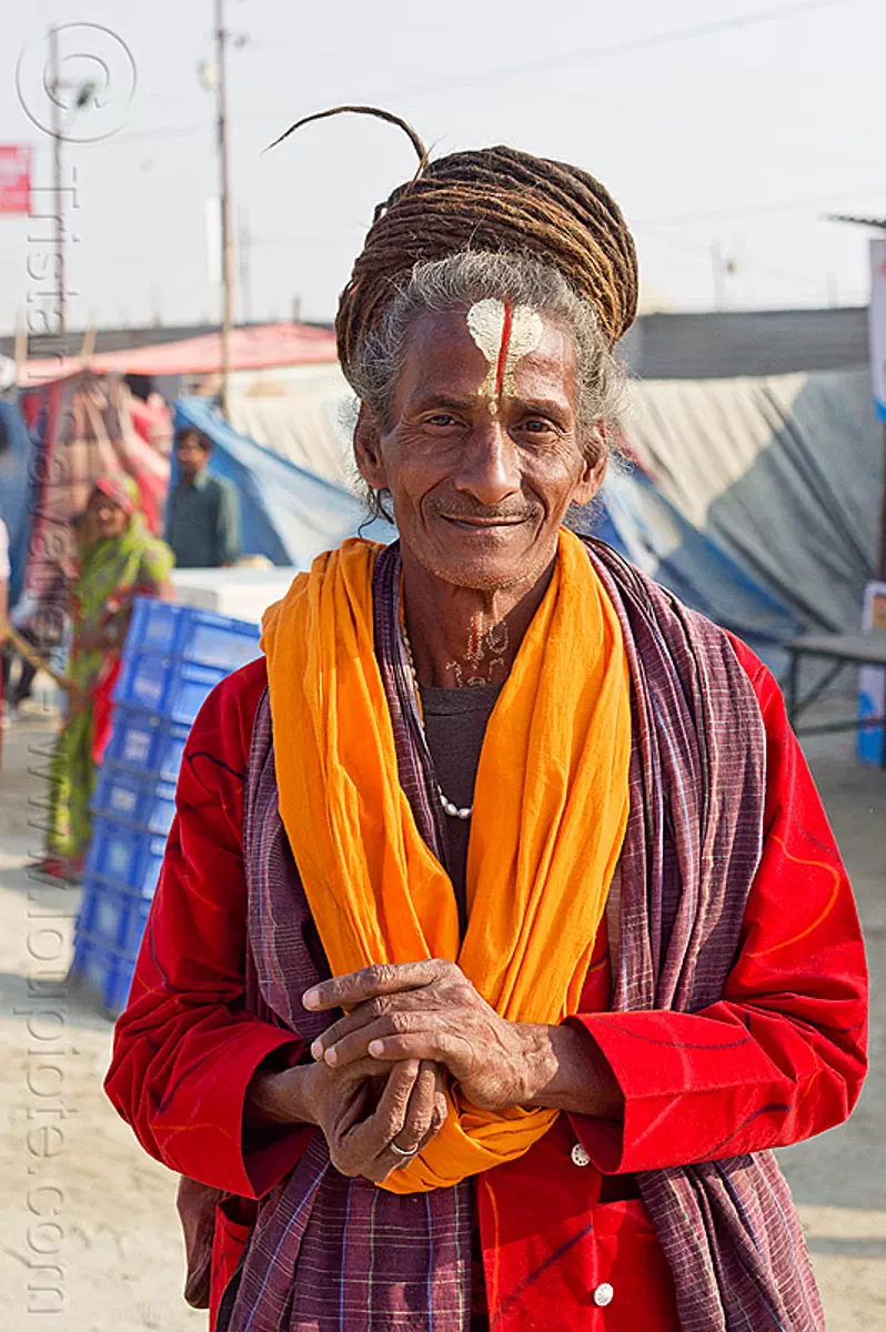 hindu baba with long dreadlocks, india