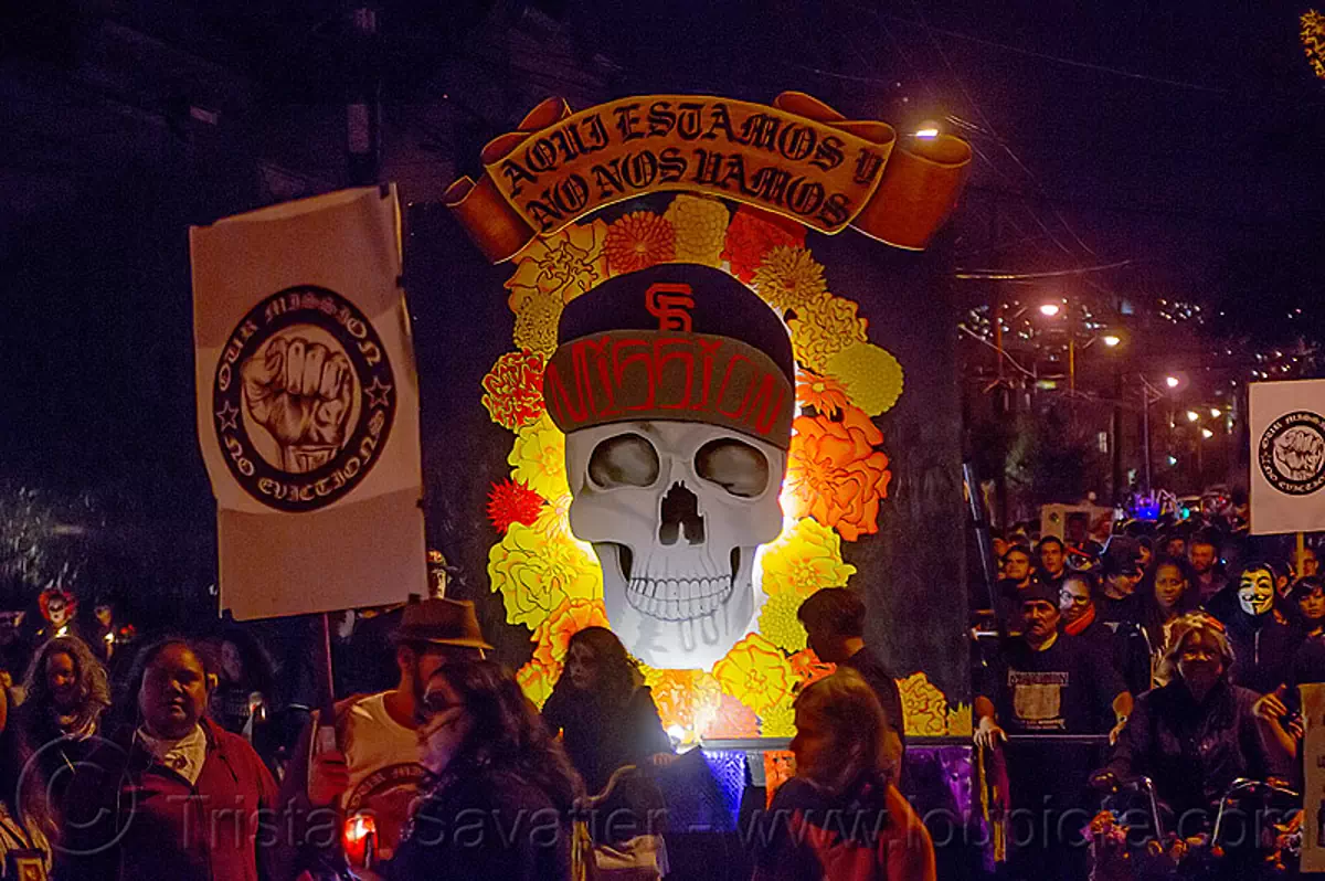 mission skull, dia de los muertos, san francisco