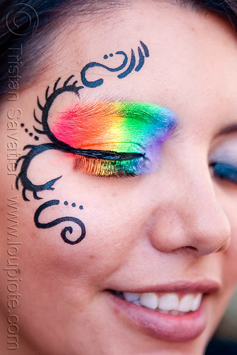 rainbow gay pride face paint