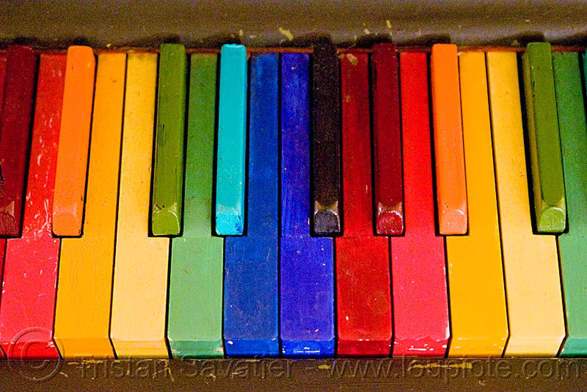 rainbow piano keyboard