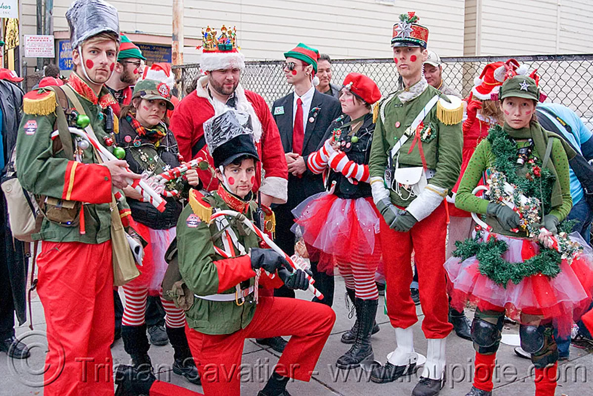 santa army, santacon, san francisco