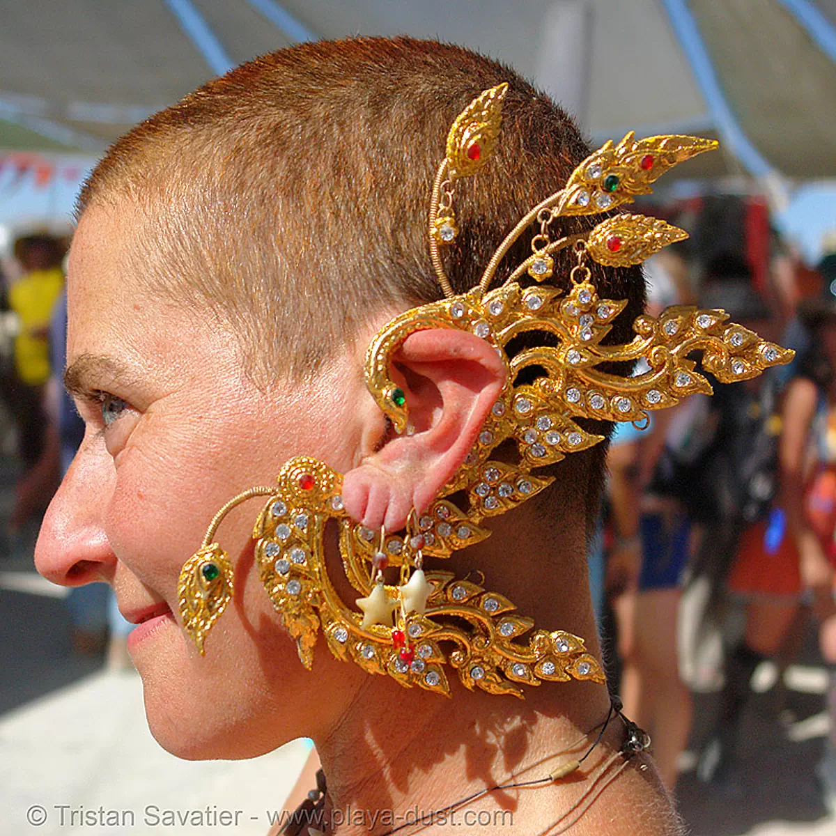 thai ear jewelry, burning man 2006