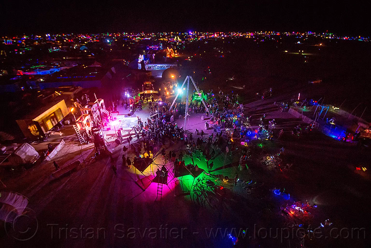 Burning Man - at Night