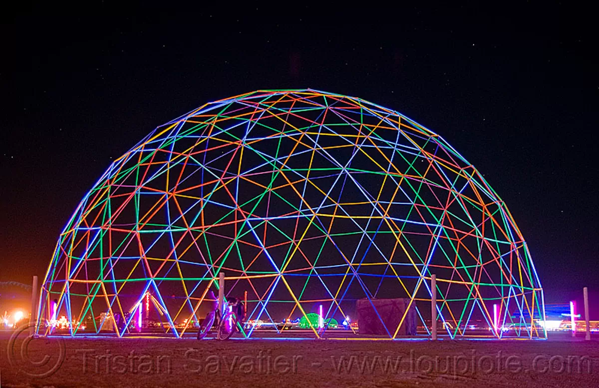 Burning Man - Darwin Dome at Night