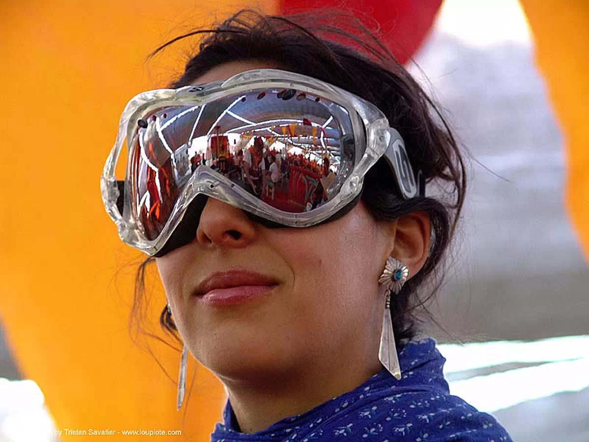 Burning Man - Goggles with Cool Reflections