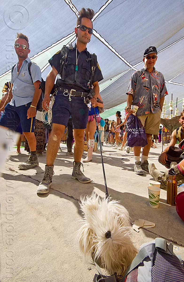 Burning Man - U.S. Customs and Border Patrol Officer with Drug Sniffing Dog