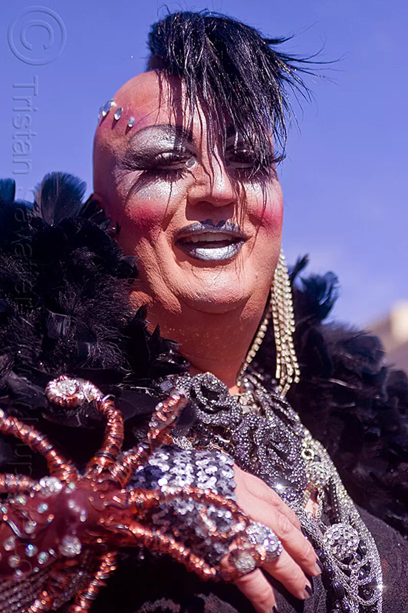 Drag Queen with Black Feathers - Vivian