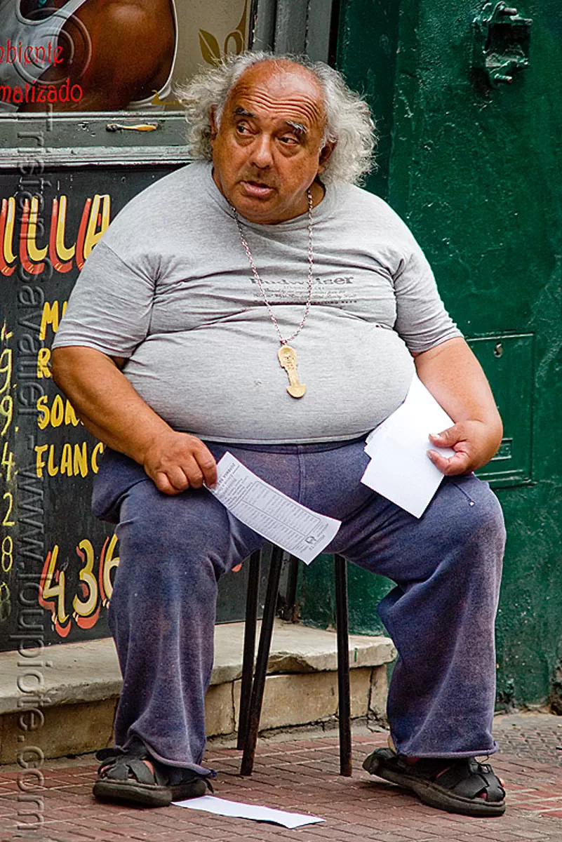 Fat Man Sitting - San Telmo (Argentina)