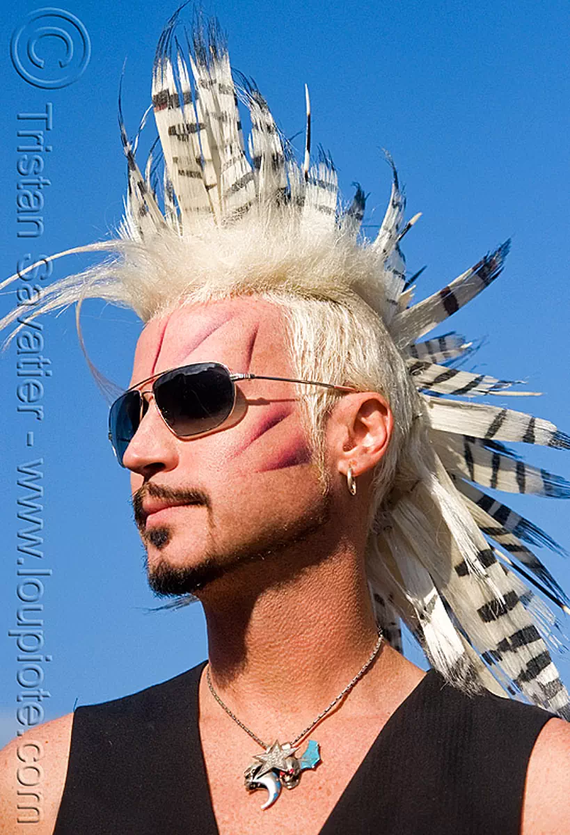 Feather like Mohawk Folsom Street Fair 2008 San Francisco