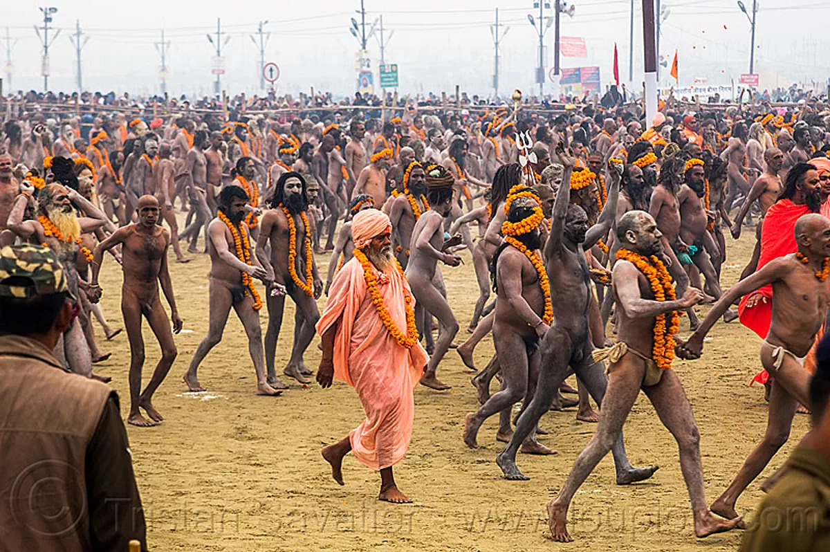 Naga (Naked) Babas Procession - Kumbh Mela (India)