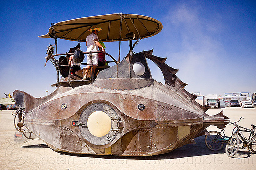 burning man, nautilus submarine art car