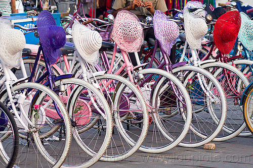 bicycle and hat rental, bicycle rentals, bicycles, bikes, eid ul-fitr, fatahillah square, hats, jakarta, taman fatahillah