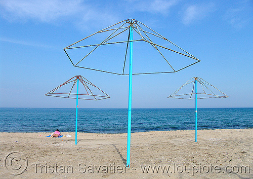 black sea beach - umbrellas, beach sand, beach umbrellas, black sea, blue, empty, horizon, seashore