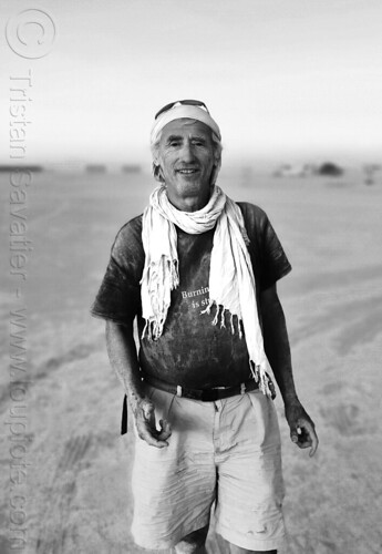 burning man - dusty self-portrait on the playa - tristan savatier, dusty, scarf, selfie, selfportrait