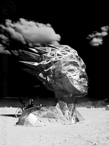 burning man - seed of dreams, art installation, head, sculpture, seed of dreams