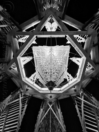 burning man - structure inside the empyrean temple, burning man at night