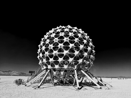 burning man - the sonic sphere, art installation, sphere