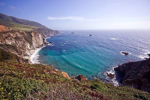california coast near big sur, big sur, california coast, carmel, cliffs, horizon, landscape, monterrey, pacific ocean, rugged, sea, seashore