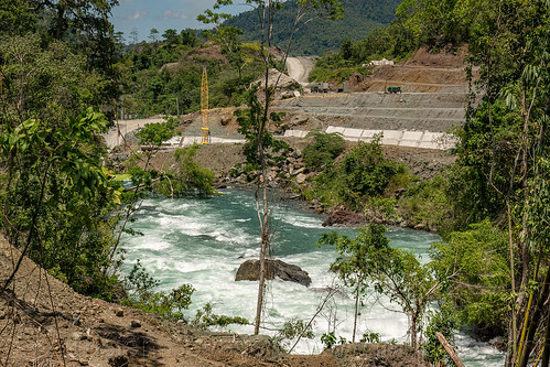 channel construction - poso hydroelectric power plant project, construction, crane, hydroelectric, mountain river, poso river