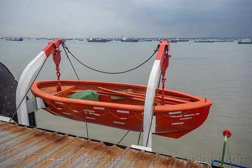 classic lifeboat, boat, deck, dharma ferry, exterior, ferryboat, lifeboat, ship, surabaya