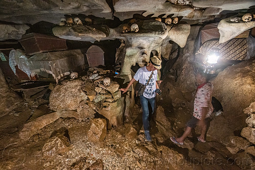 coffins in natural cave - londa - toraja cave burial site, burial site, cemetery, coffins, grave, graveyard, liang, londa burial cave, londa cave, man, tana toraja, tomb