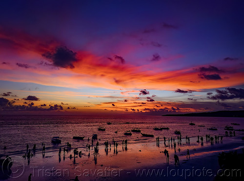 colorful sky just after sunset - bira beach - sulawesi island - indonesia, bira beach, clouds, horizon, ocean, pantai bira, sea, seascape, silhouettes, sunset