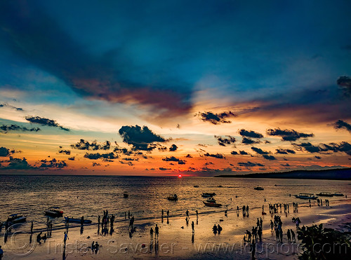 Colorful Sunset Sky Over Bira Beach Sulawesi Island Indonesia