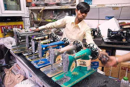 crank sewing machines - shop - delhi (india), bazar, crank sewing machine, delhi, man, merchant, paras, royal, sewing machines, shop, silco, vendor
