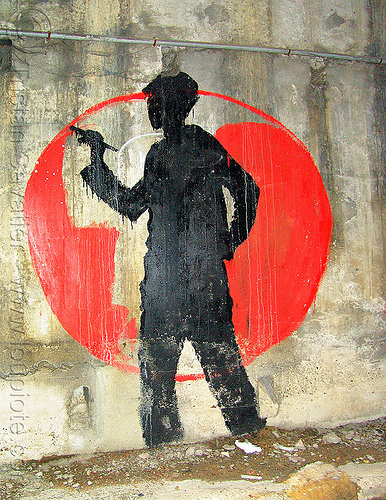 graffiti writer silhouette
