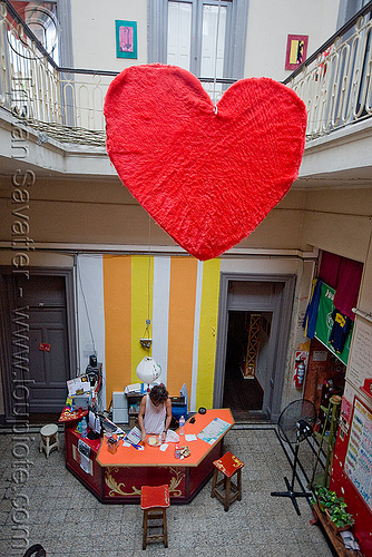 hostel clan - buenos aires, argentina, buenos aires, hostel clan, lobby, love, red