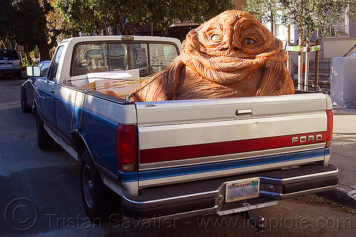 Jabba The Hutt In A Pickup Truck